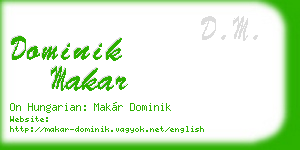dominik makar business card